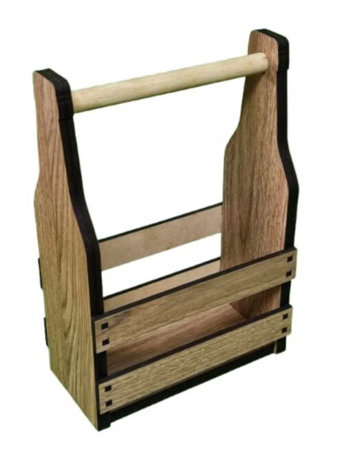 Cajón 2 Botellas Cerveza Mdf Fibroplus Simil Madera 1 Un