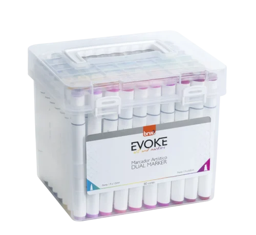 Marcador Dual Marker Doble Punta Artístico X80 Colores Brw