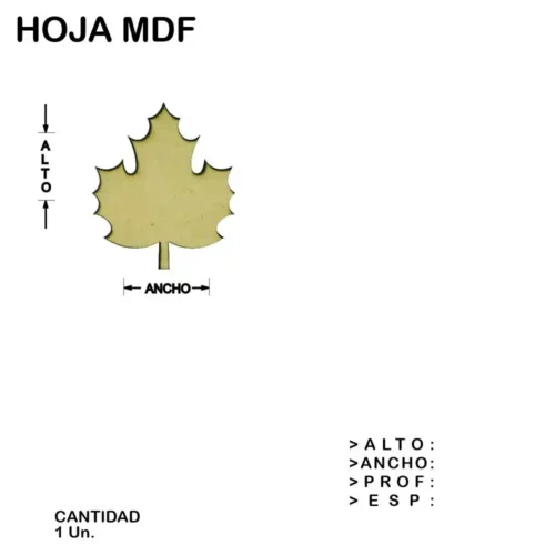 Hoja Fibrofacil Mdf Figura Laser - 1 un