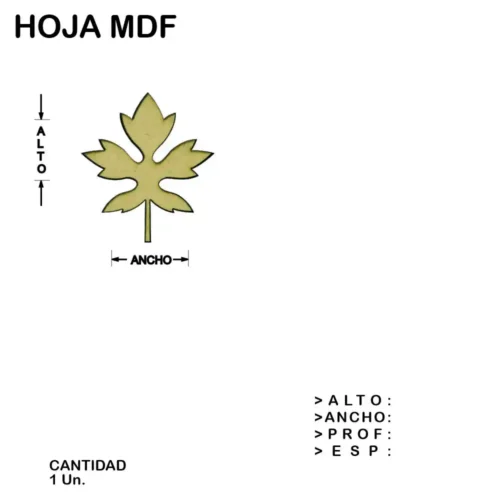 Hoja Fibrofacil Mdf Figura Laser - 1 un