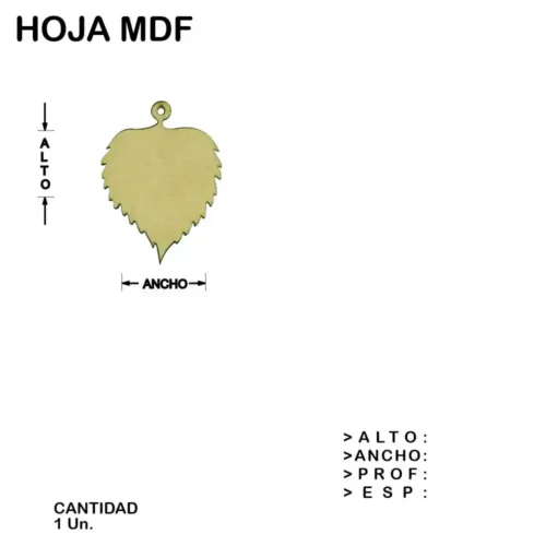 Hoja Fibrofacil Mdf Figura Laser - 1 un