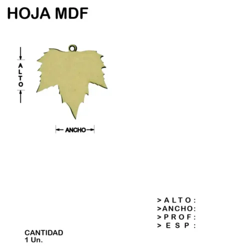 Hoja Fibrofacil Mdf Figura Laser - 1 un