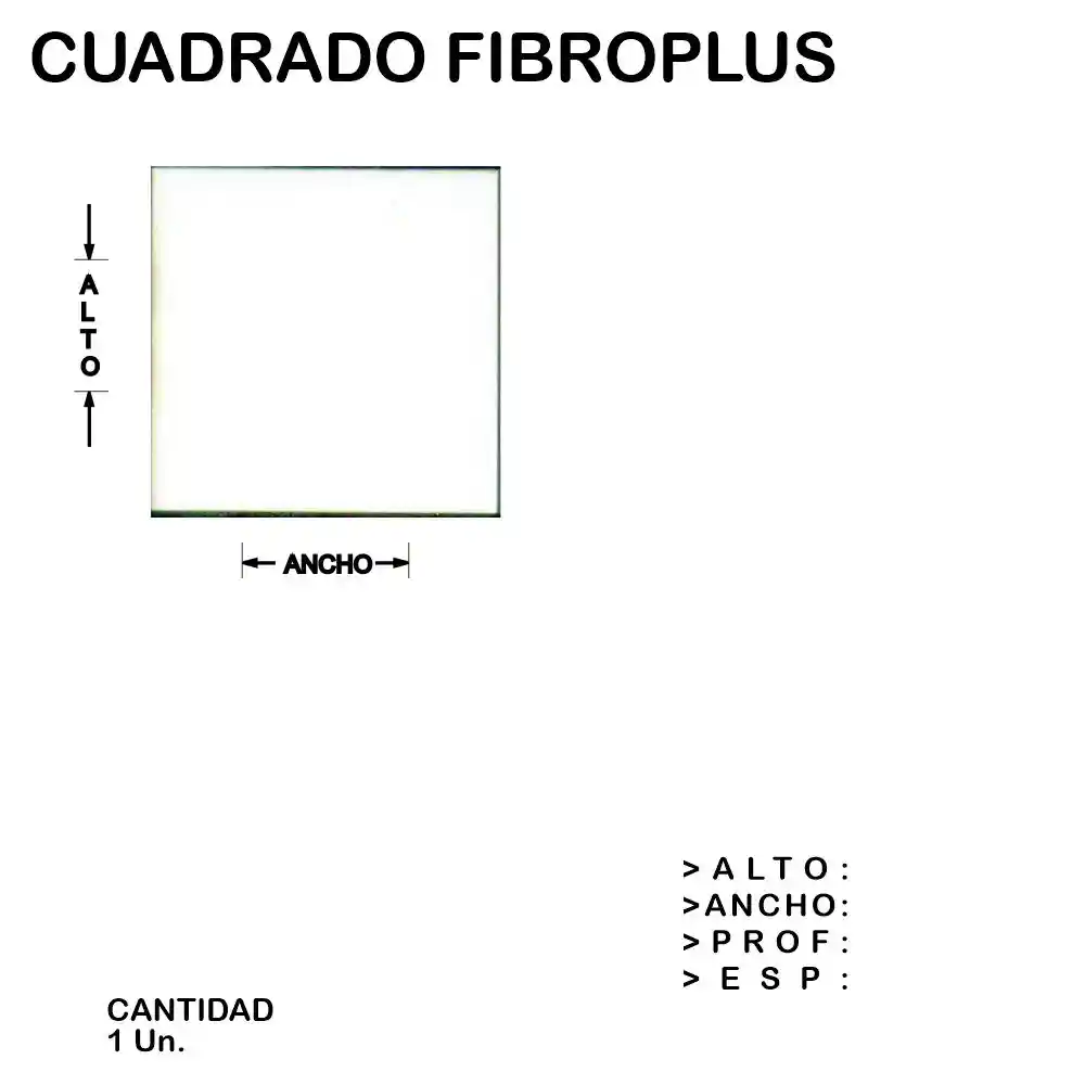 Cuadrado Fibroplus Blanco Mdf Figura Laser - 1 un