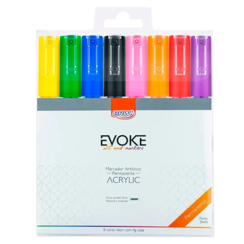 Marcador Permanente Acrilico Clásicos Madera Vidrio X8 Brw